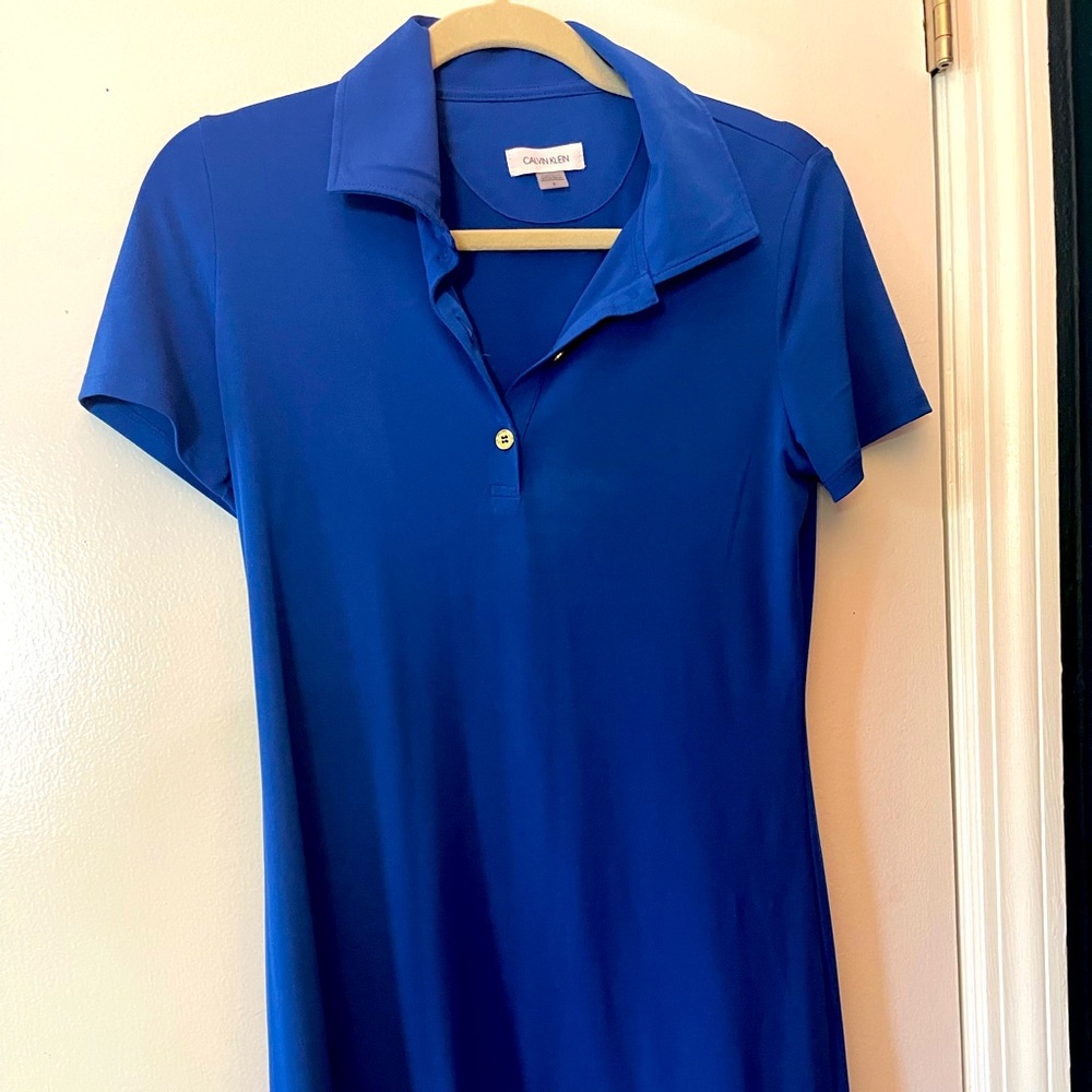 Blue polo dress